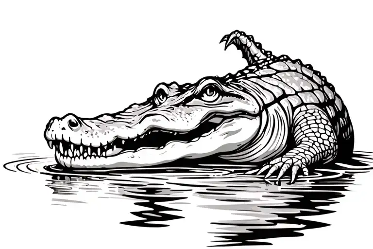 Alligator In The Swamp