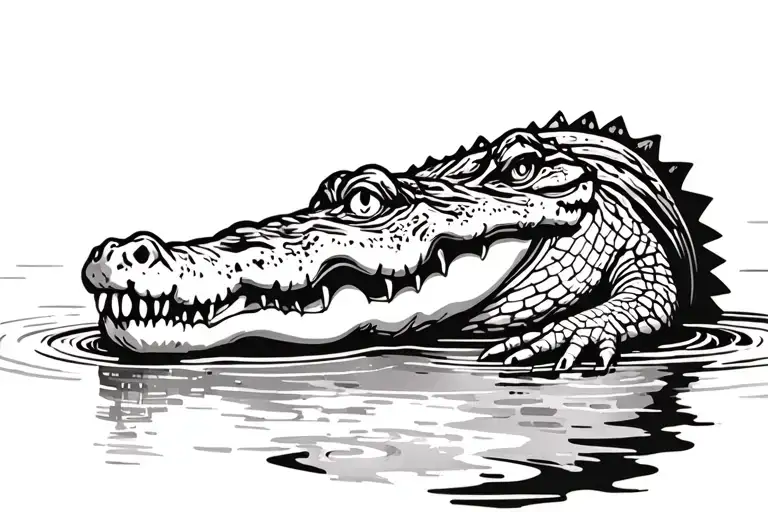 Alligator In The Swamp