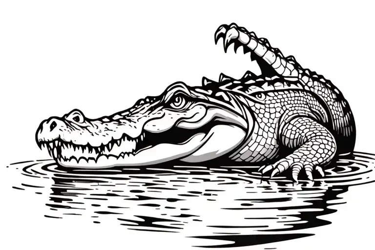 Alligator In The Swamp