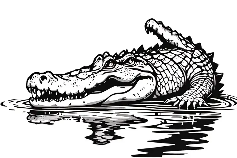Alligator In The Swamp