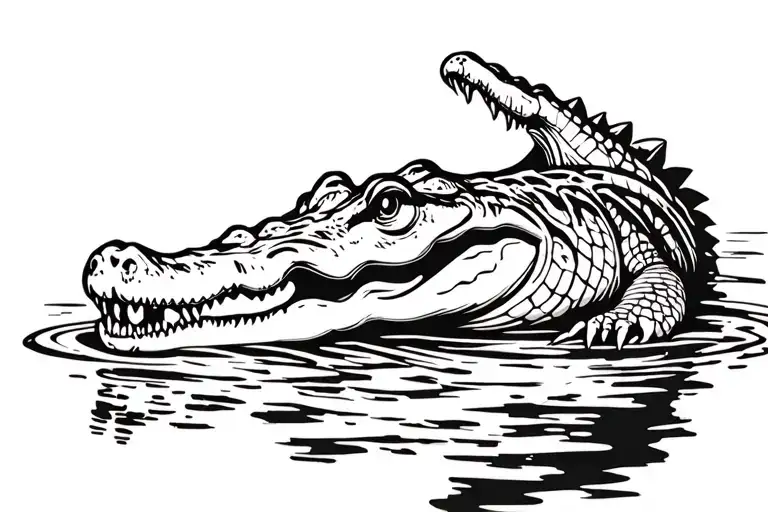 Alligator In The Swamp