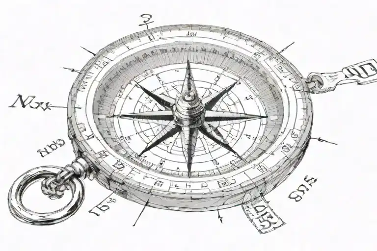 Compass With Coordinates Wrapped