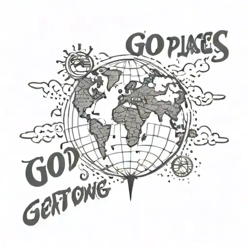 Go Places And Do Things Text Around The Earth