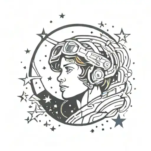 Aj With Halo On Top Surrounded By Stars