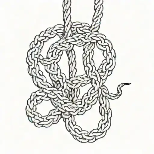 Oroborus Tied Into A Noose Ink