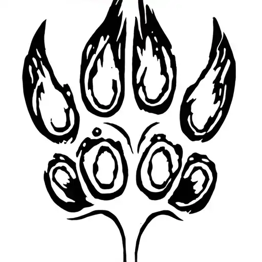 Bear Paw Print
