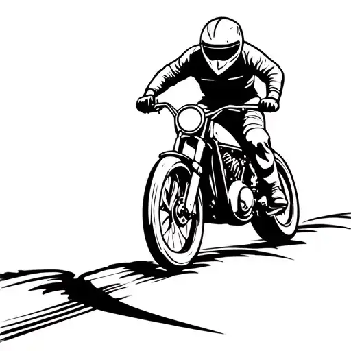 Biker Riding Uphill