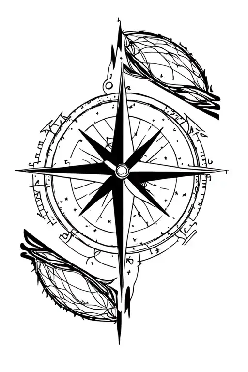 Taurus Within A Compass With The Taurus Constellation