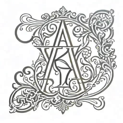 Initials K A In Monograms