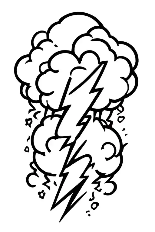 Cloud With Lightning Bolt