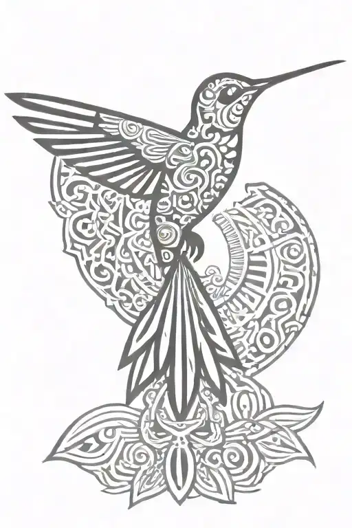 Aztec Hummingbird Hovering