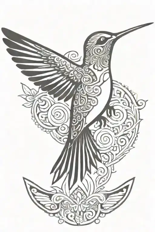 Aztec Hummingbird Hovering