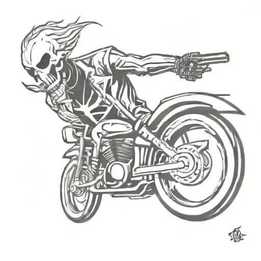 Ghost Rider With Gun