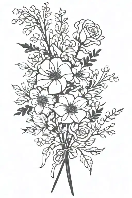 Family Bouquet Tied