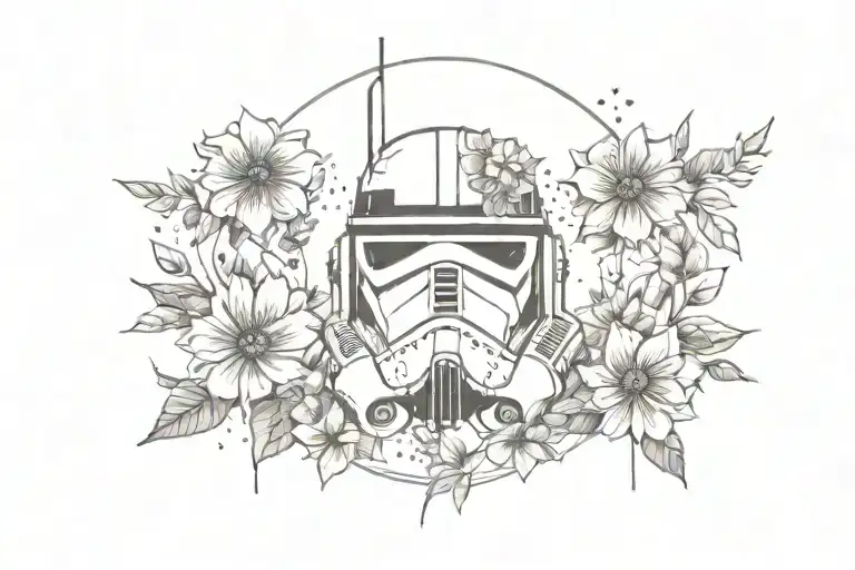 Watercolor Star Wars Floral Colorful