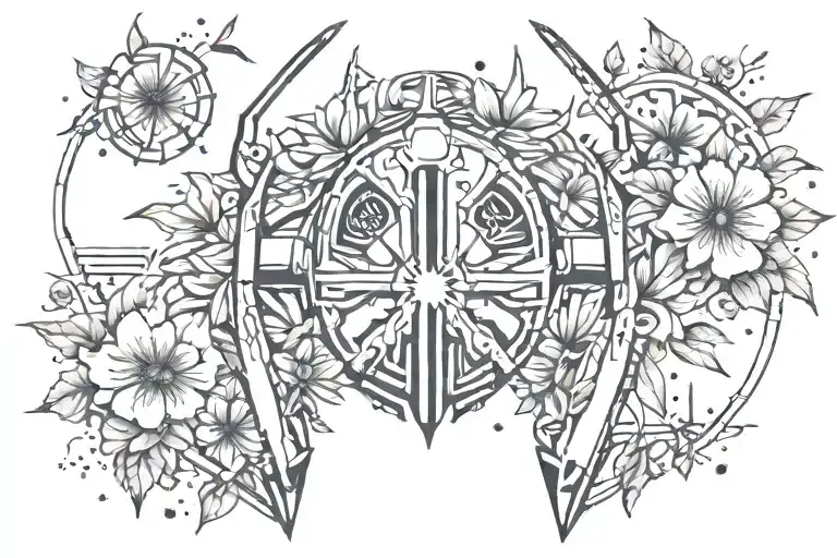 Watercolor Star Wars Floral Colorful