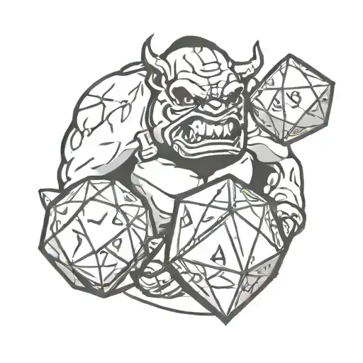Orc And D20 Showing 20