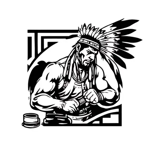 Native American Plumber Fixing