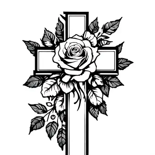 Cross With Roses
