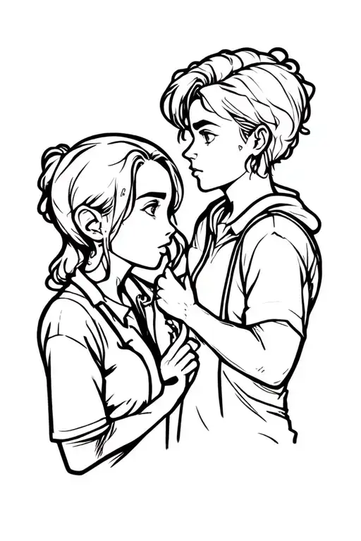 2 Best Friends Apuyer Against A Car