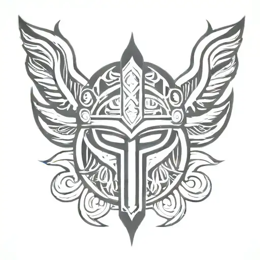 Polynesian Style With Spartan On The Forearm