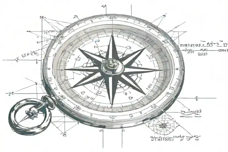 Compass With Coordinates Wrapped