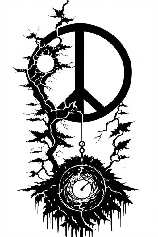 Peace And Lightining Storm And Time And Nature