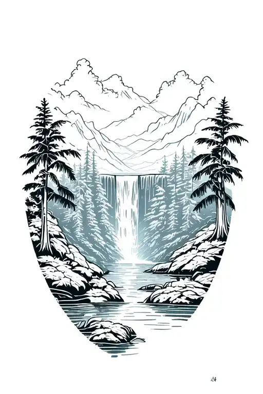 Forest And Falls Tropical