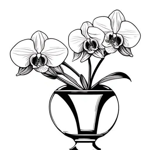 Vase With Orchideas