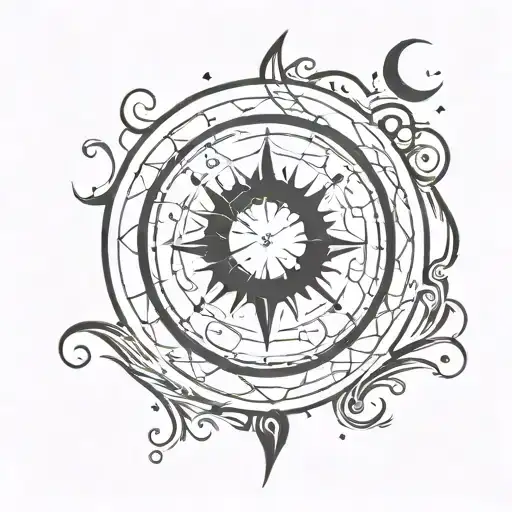 Seductive Witchy Bloodmoon Tatto Design