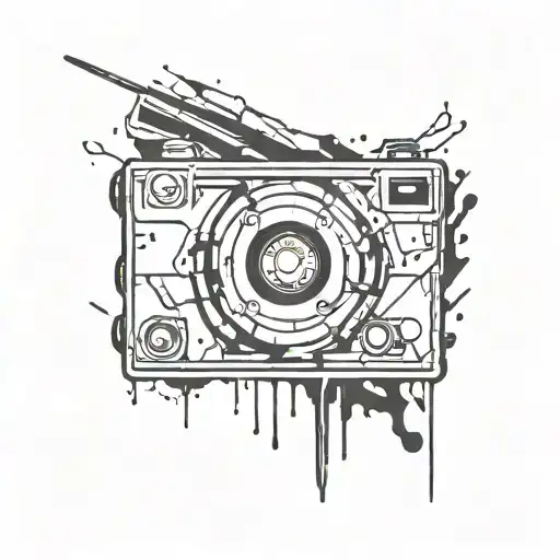 Cassete With Tape Wrapped Round