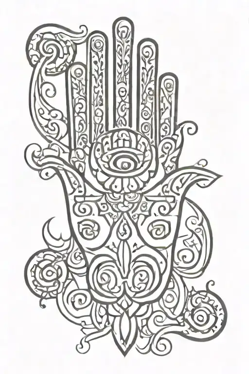 Hamsa Angelic Symbol Intertwined