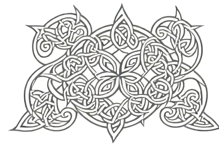 Celtic Magic Symbols Intertwined For Luck And Protection