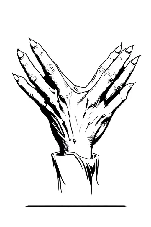 Blackout Tattoo Of Hands