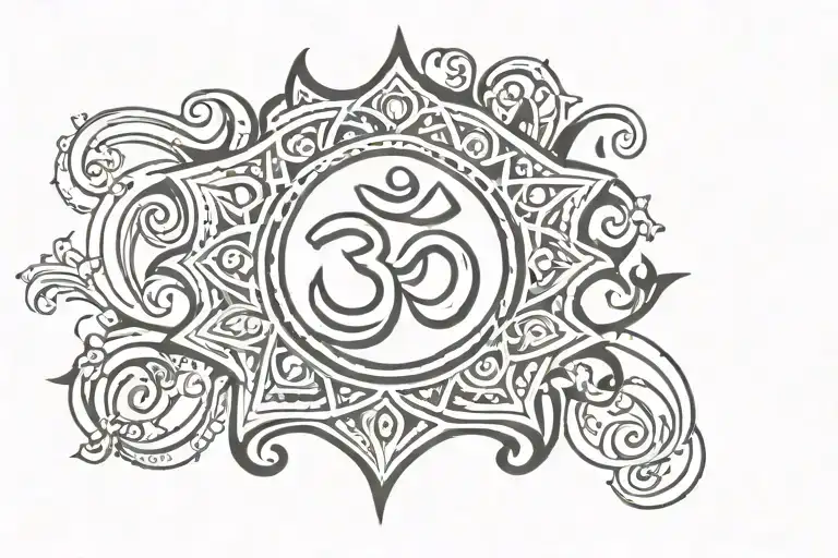 Om Wrist Tatto Design
