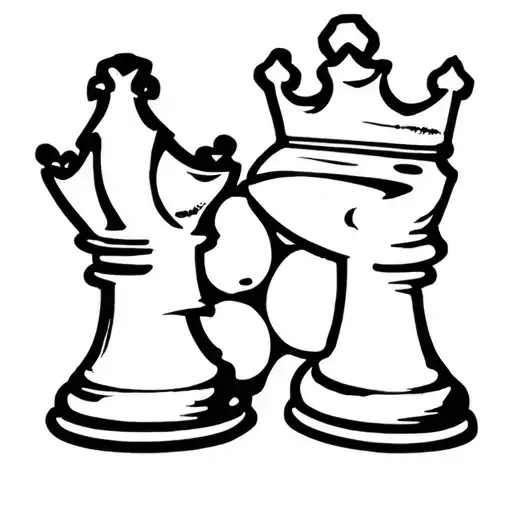 King And Queen Playing Chess