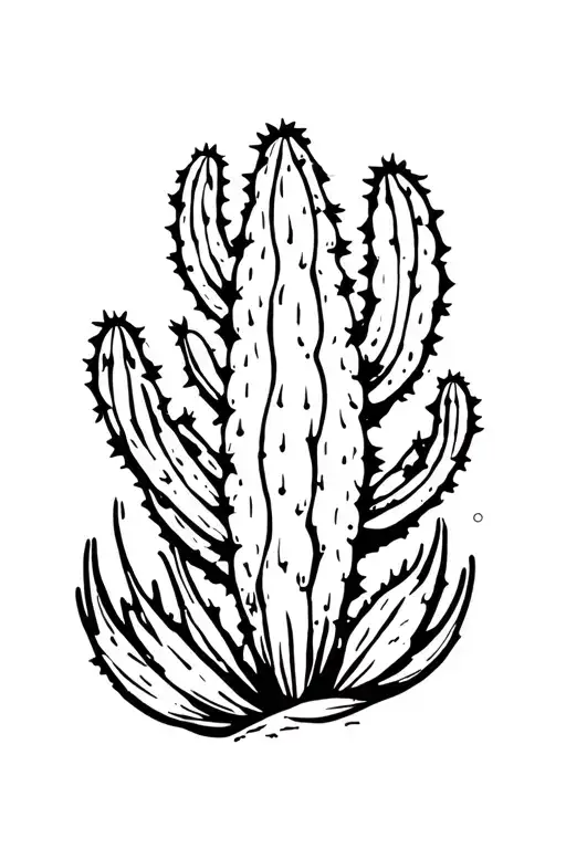 Aggressive Dark Feminine Cactus Thigh