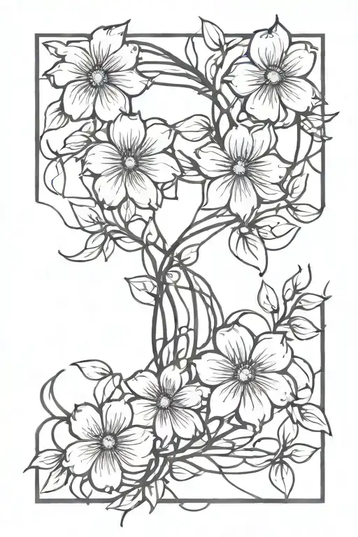 Flowers Intertwined And Wrapped Loosely
