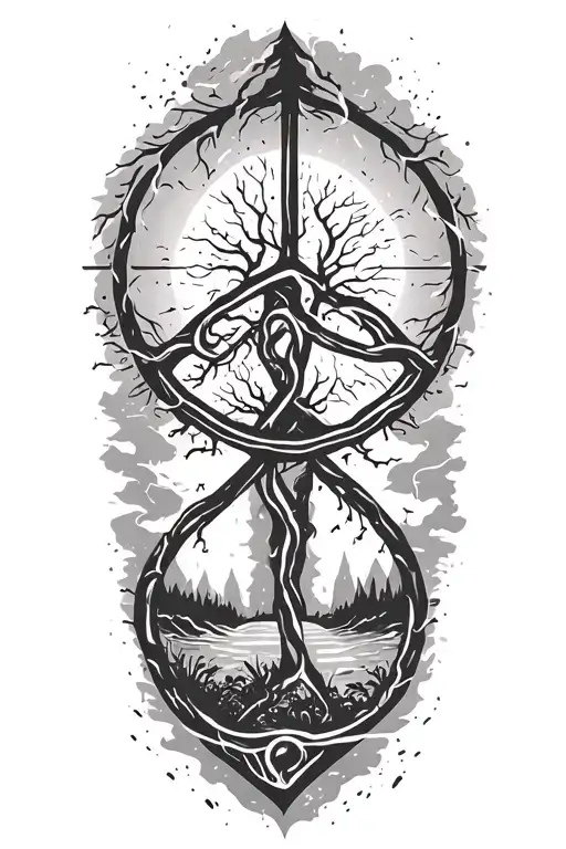 Peace And Lightining Storm And Infinity Symbol And Nature