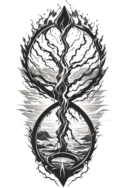 Lightining Storm Inside Infinity Symbol Incorporated