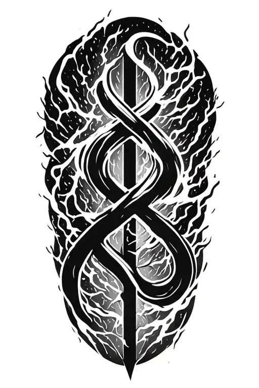 Lightining Storm Inside Infinity Symbol Incorporated