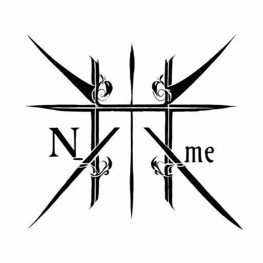 A Simple Cross With Foor Initial In Each Room L N M E
