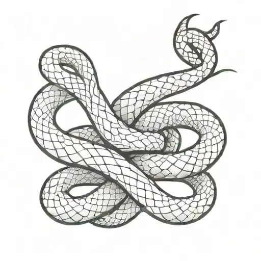 Snake Slithering Inbetween 3 Hearts