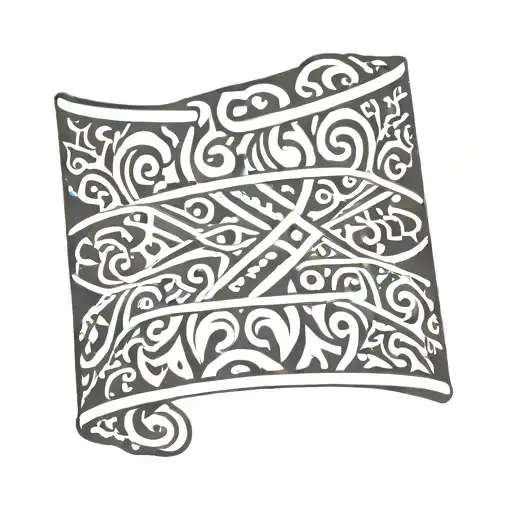 Wristband Consisting Of A Polynessian Design Inspired