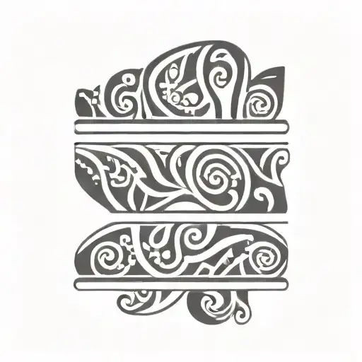 Wristband Consisting Of A Polynessian Design Inspired