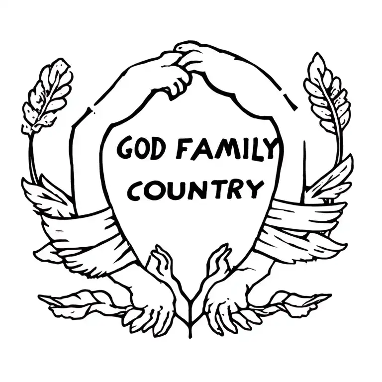 God Family Country Represented