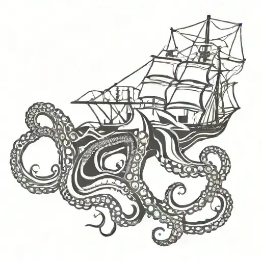 Octopus And The Ship