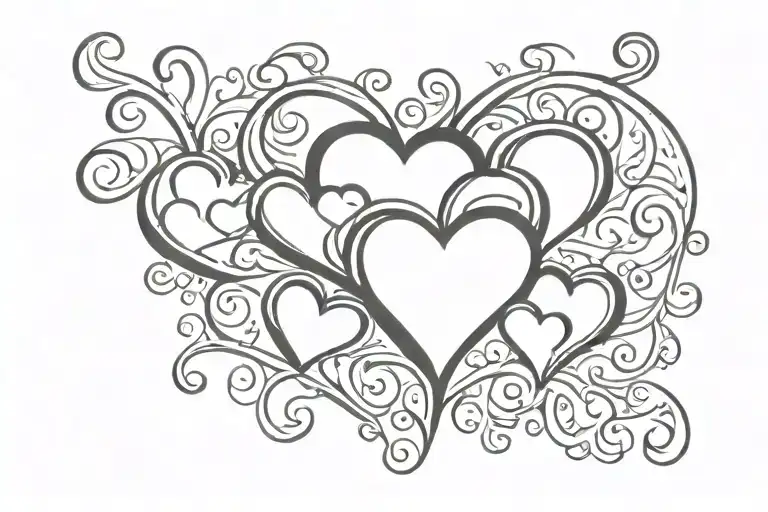 Chrome Cybersigilisim Tramp Stamp Hearts