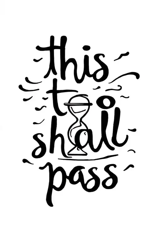 The Phrase 'This Too Shall Pass' And An Hourglass