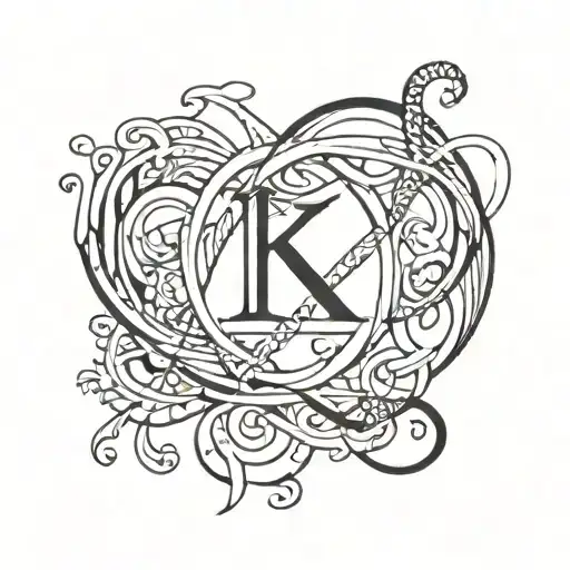 An Chaaracter That Shows Both K And P Intertwined